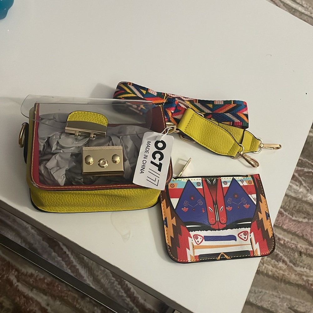 Colorful Geometric Patterned Women's Bag - Picture 3 of 3